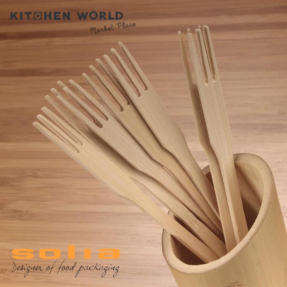 ส้อมจิ้มอาหารทำจากไม้ไผ่เนื้อแข็ง SOLIA VO11213 PK1209 แพ็ค 100 ชิ้น_9